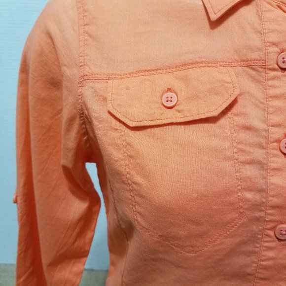 Columbia top Small Camp Henry Solid Long Sleeve button up down 100% cotton - Picture 6 of 15